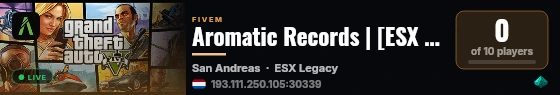 Aromatic Records | [ESX Legacy] live status badge