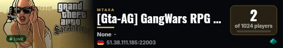 [Gta-AG] GangWars RPG Cops and Robbers Civilians x2 حرب العصابات KSA live status badge