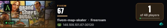 67 live status badge