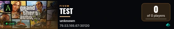 TEST live status badge