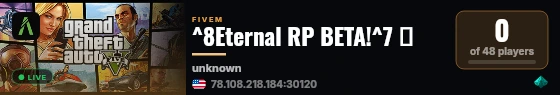 ^8Eternal RP BETA!^7 🧡 live status badge