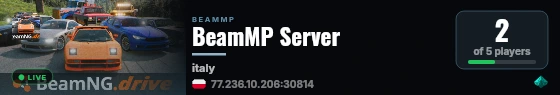 BeamMP Server live status badge