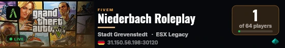 Niederbach Roleplay live status badge