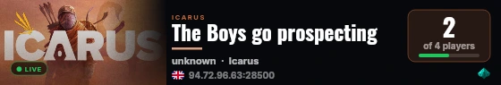 The Boys go prospecting live status badge