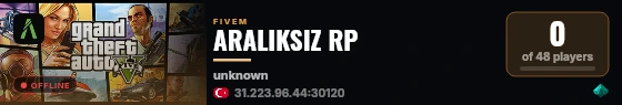 ARALIKSIZ RP live status badge