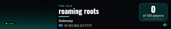 roaming roots live status badge