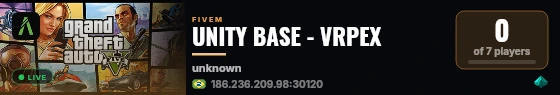 UNITY BASE - VRPEX live status badge