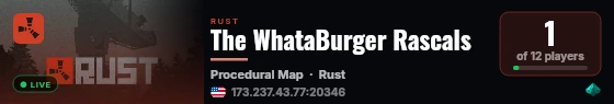The WhataBurger Rascals live status badge