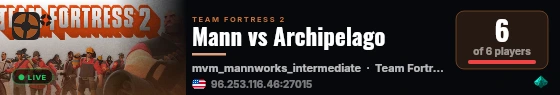 Mann vs Archipelago live status badge