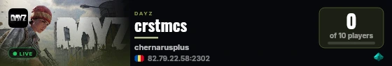 crstmcs live status badge