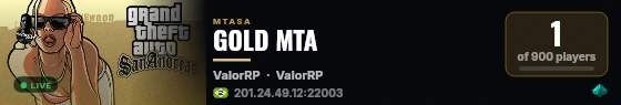 GOLD MTA live status badge