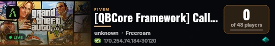 [QBCore Framework] Calledonia live status badge