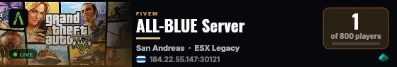 ALL-BLUE Server live status badge