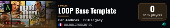 LOOP Base Template live status badge