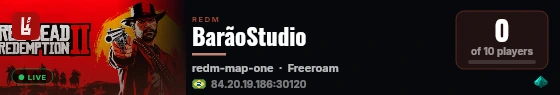 BarãoStudio live status badge