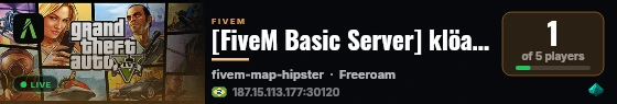 [FiveM Basic Server] klöasdklöasd live status badge