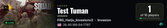 Test Tuman live status badge
