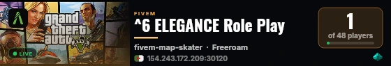 ^6 ELEGANCE Role Play live status badge