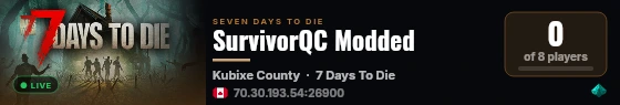 SurvivorQC Modded live status badge