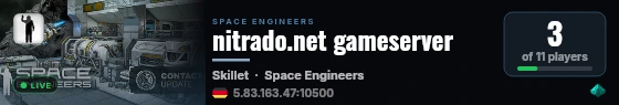 nitrado.net gameserver live status badge