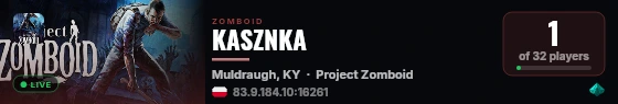 KASZNKA live status badge