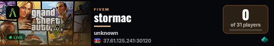 stormac live status badge