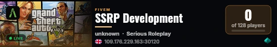SSRP Development live status badge