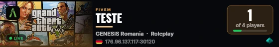 TESTE live status badge