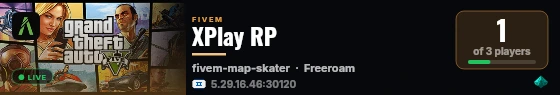 XPlay RP live status badge