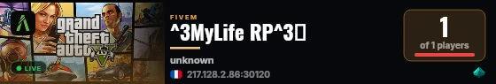 ^3MyLife RP^3💛 live status badge