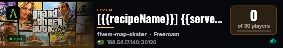 [{{recipeName}}] {{serverName}} live status badge