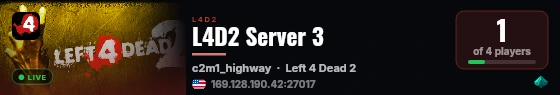 L4D2 Server 3 live status badge