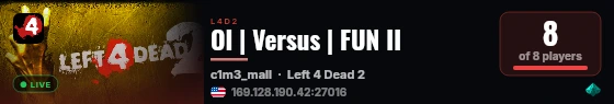 L4D2 Server 2 live status badge
