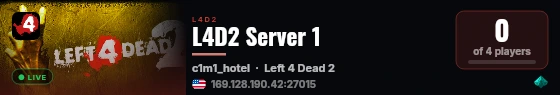 L4D2 Server 1 live status badge