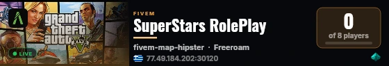 SuperStars RolePlay live status badge