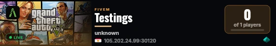 Testings live status badge