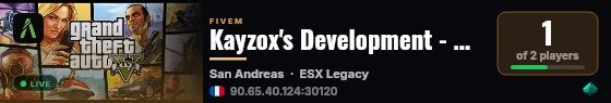 Kayzox's Development - PRIVATE live status badge