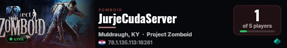 JurjeCudaServer live status badge