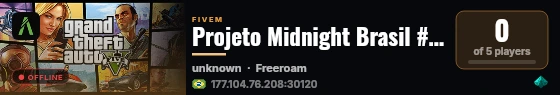 Projeto Midnight Brasil #HaKoG live status badge