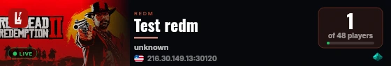 Test redm live status badge