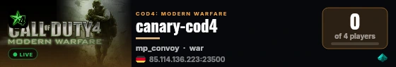 canary-cod4 live status badge