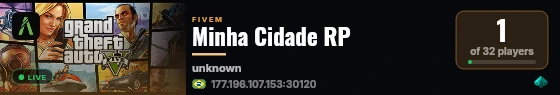 Minha Cidade RP live status badge