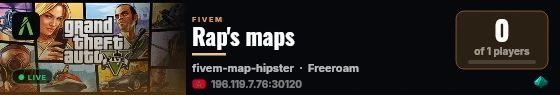 Rap's maps live status badge