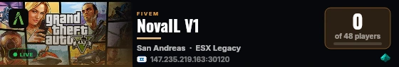 NovaIL V1 live status badge