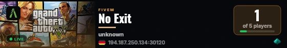 No Exit live status badge