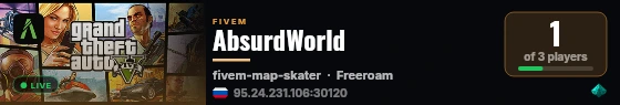 AbsurdWorld live status badge
