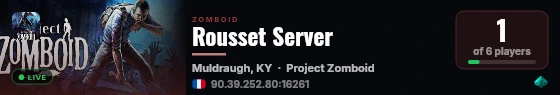 Rousset Server live status badge