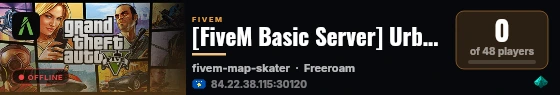 [FiveM Basic Server] UrbanLife RP live status badge