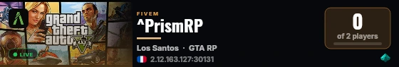 ^PrismRP live status badge