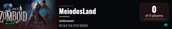 MeiodosLand live status badge